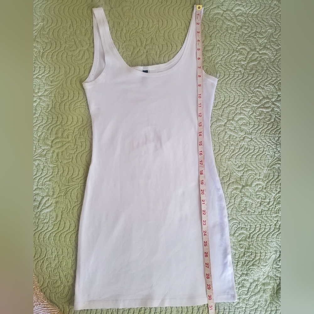 Divided by H&M White Long Tank Top Size 2